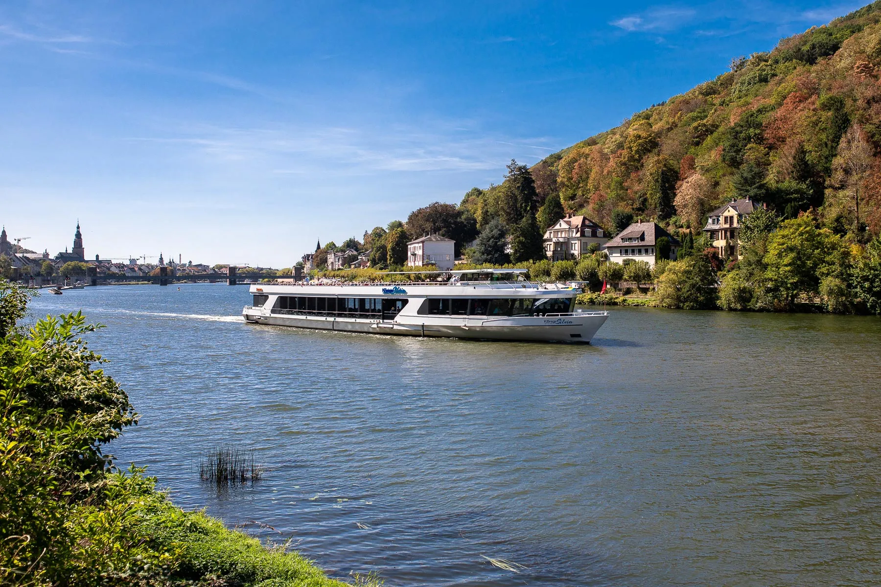 Fahrgastschiff auf dem Neckar